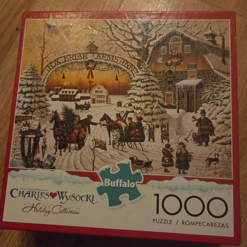 Charles Wysocki Holiday Collection 1000 Piece Puzzle – Fox Briar Farms Inn